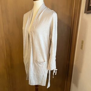 JJill Love Linen open front cardigan, small, beige